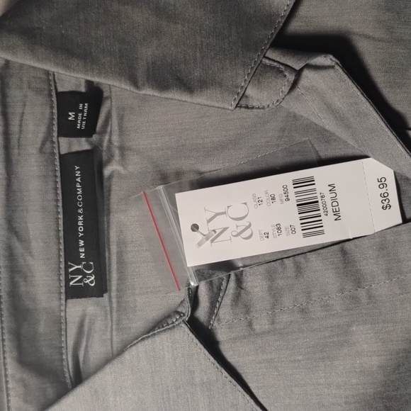 NY&C New York & Company Button down Blouses in Grey, Pink & yellow all Size:M - Picture 2 of 9